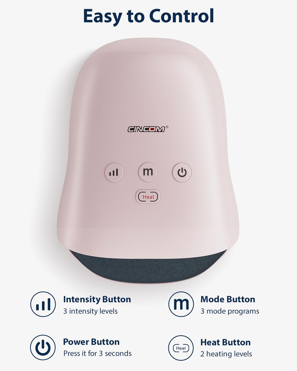 CINCOM Hand Massager - Cordless Hand Massager with Heat and Compression for Arthritis and Carpal Tunnel, Gifts for Women