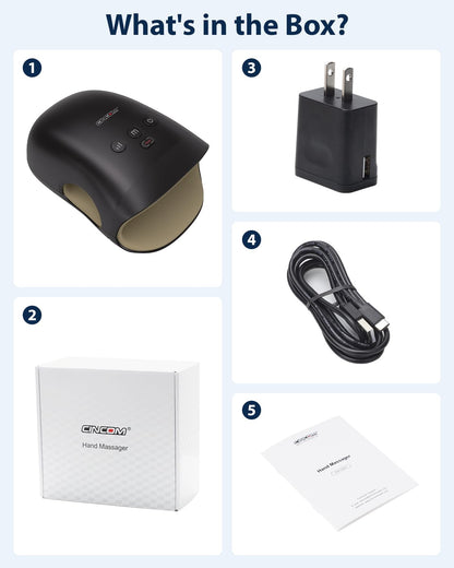 CINCOM Hand Massager - Cordless Hand Massager with Heat and Compression for Arthritis and Carpal Tunnel, Gifts for Women