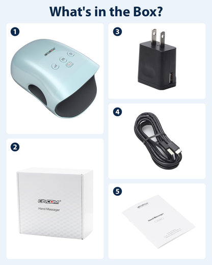 CINCOM Hand Massager - Cordless Hand Massager with Heat and Compression for Arthritis and Carpal Tunnel, Gifts for Women