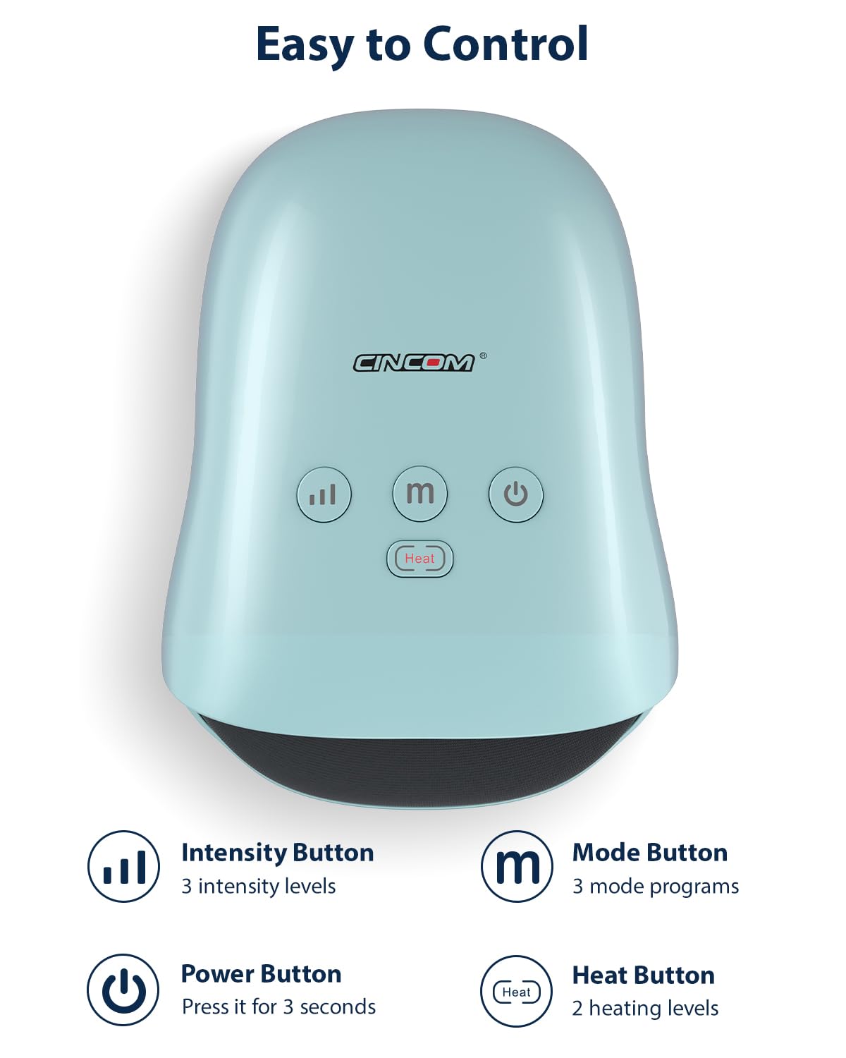 CINCOM Hand Massager - Cordless Hand Massager with Heat and Compression for Arthritis and Carpal Tunnel, Gifts for Women