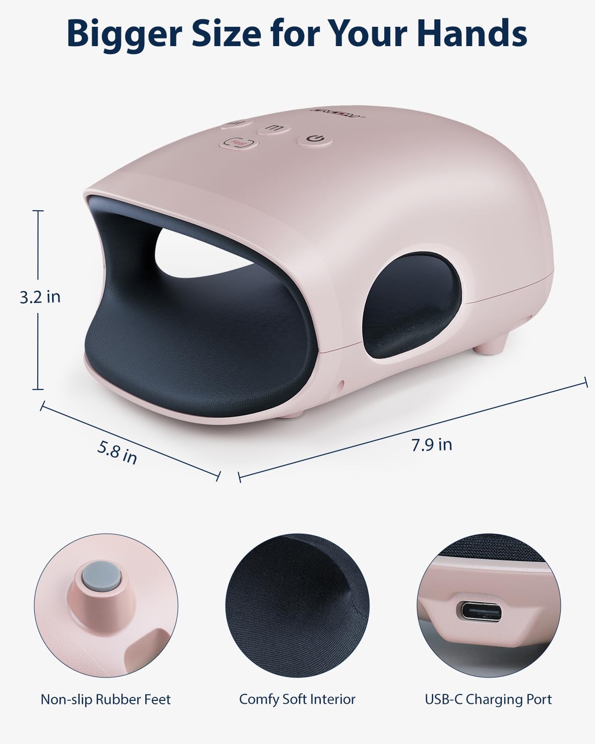 CINCOM Hand Massager - Cordless Hand Massager with Heat and Compression for Arthritis and Carpal Tunnel, Gifts for Women