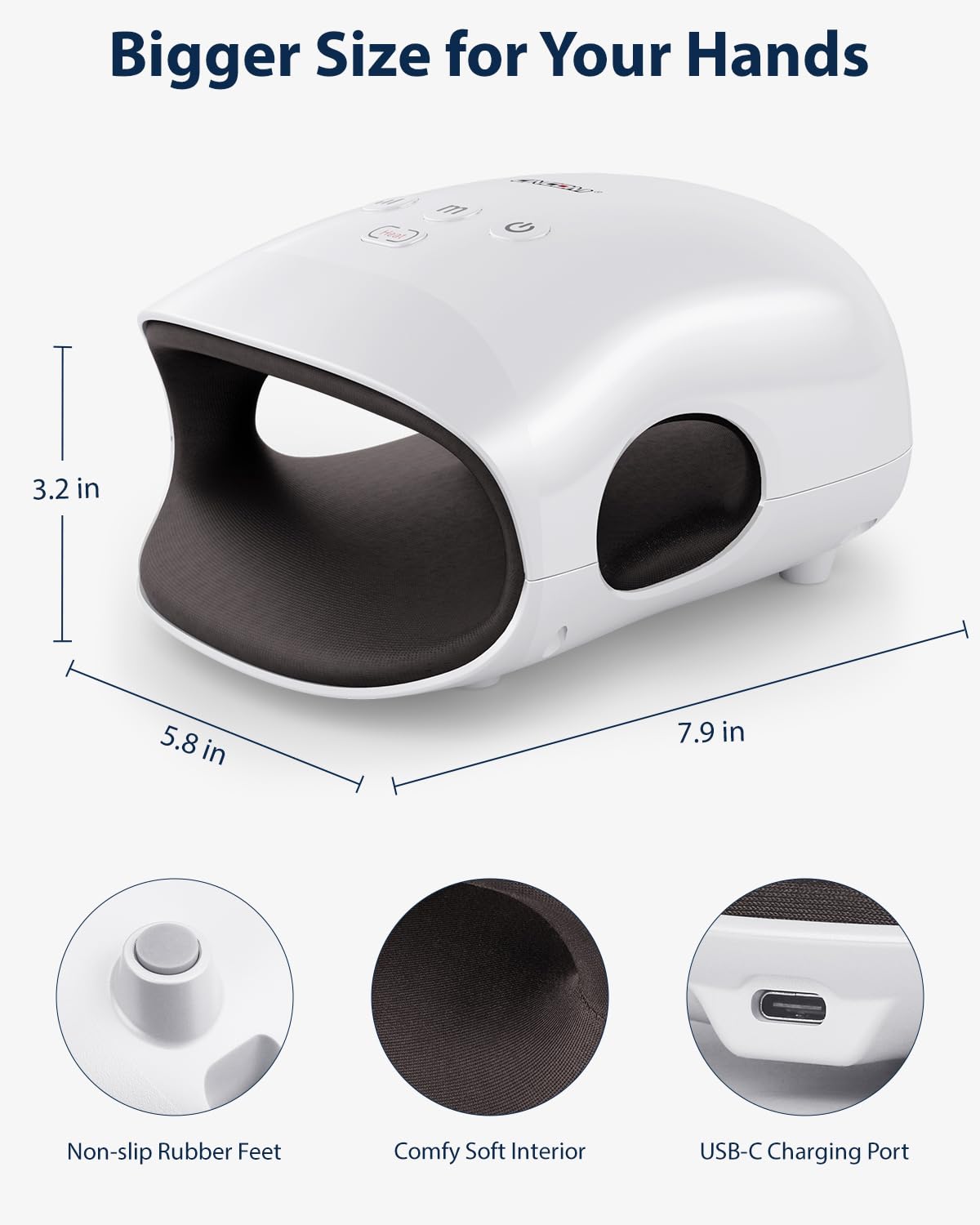 CINCOM Hand Massager - Cordless Hand Massager with Heat and Compression for Arthritis and Carpal Tunnel, Gifts for Women