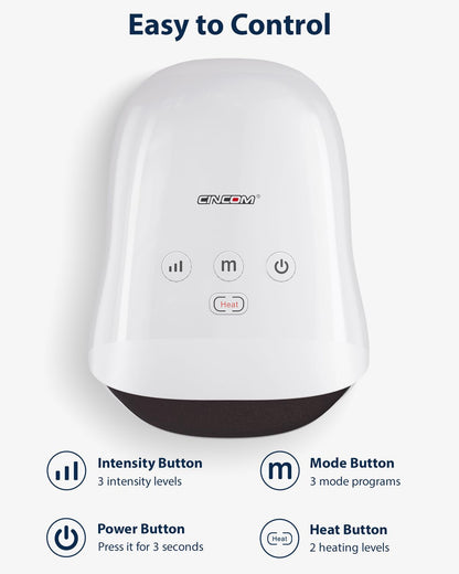CINCOM Hand Massager - Cordless Hand Massager with Heat and Compression for Arthritis and Carpal Tunnel, Gifts for Women