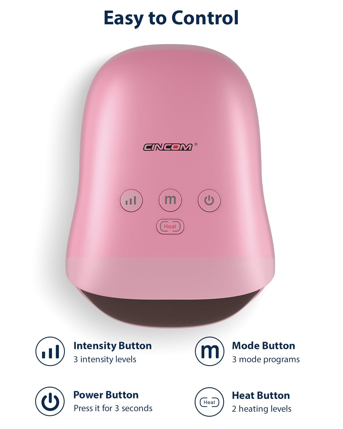 CINCOM Hand Massager - Cordless Hand Massager with Heat and Compression for Arthritis and Carpal Tunnel, Gifts for Women