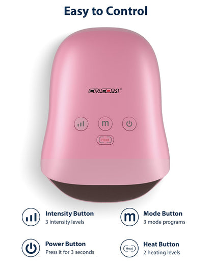CINCOM Hand Massager - Cordless Hand Massager with Heat and Compression for Arthritis and Carpal Tunnel, Gifts for Women