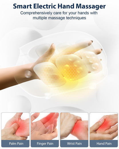 CINCOM Hand Massager - Cordless Hand Massager with Heat and Compression for Arthritis and Carpal Tunnel, Gifts for Women