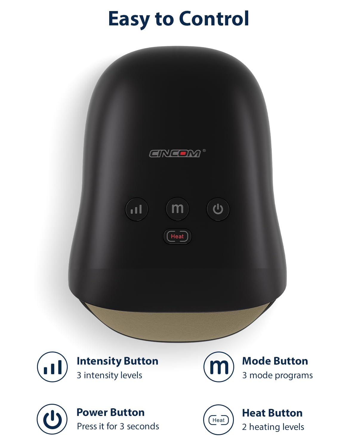 CINCOM Hand Massager - Cordless Hand Massager with Heat and Compression for Arthritis and Carpal Tunnel, Gifts for Women