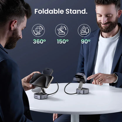 UGREEN Qi2 15W MagSafe 2-in-1 Foldable Wireless Charging Stand