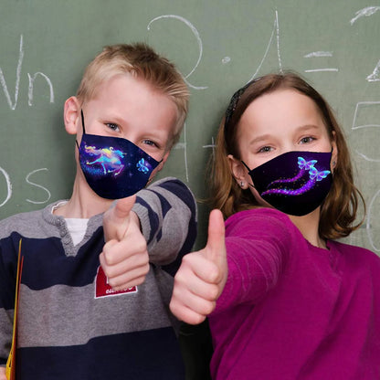Kids' Washable & Reusable Face Mask – Cute Butterfly Print