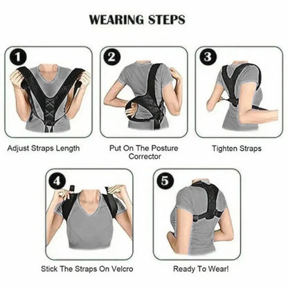 Adjustable Posture Corrector for Back & Shoulder Support - Unisex